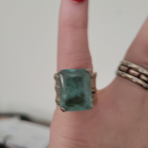 Silpada aqua blue statement ring 7 - Picture 3 of 8